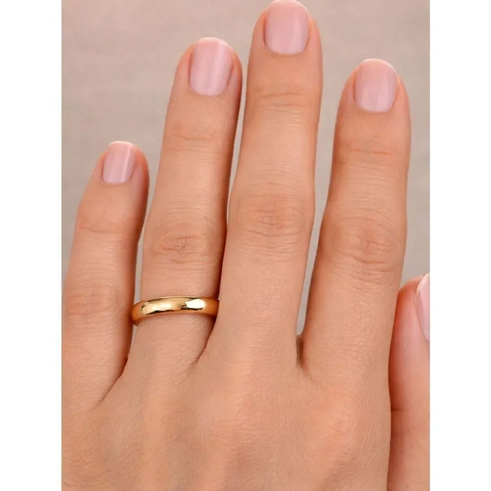 10K Gold ComfortโFit 4mm Wedding Band Unisex Size 7 | 4.63 grams